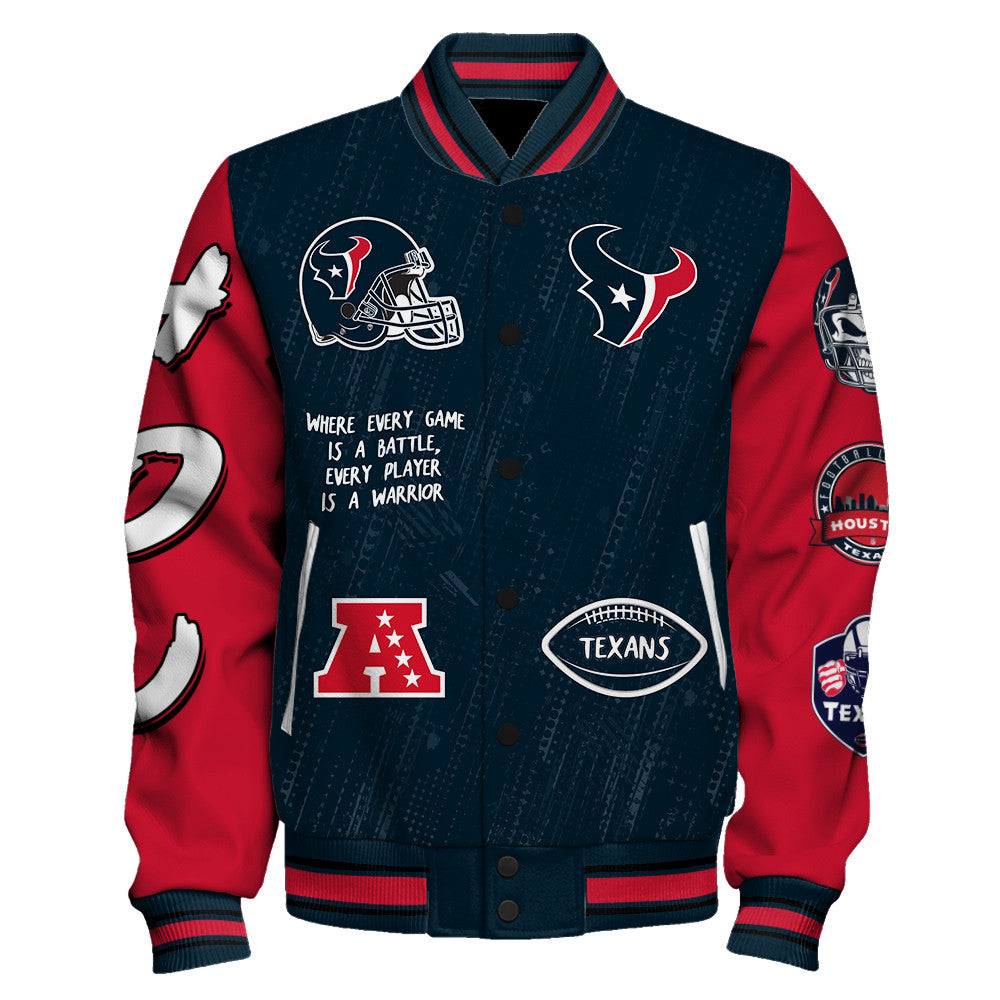 Houston Texans Unisex Athletic Legacy Varsity Jacket AZBTVJK000127