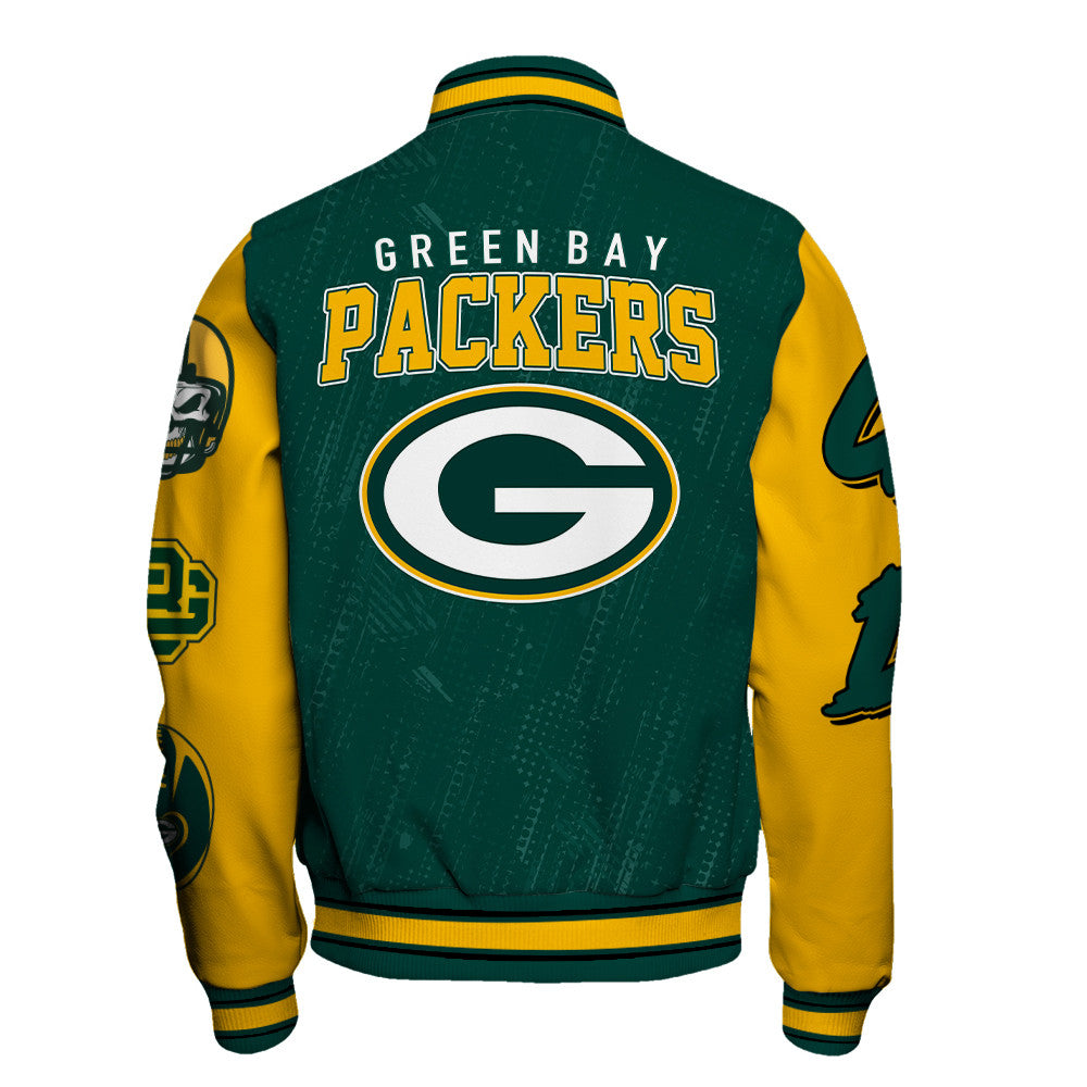 Green Bay Packers Unisex Athletic Legacy Varsity Jacket AZBTVJK000128