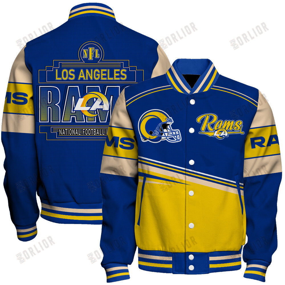 Los Angeles Rams Personalized Unisex Varsity Jacket AZBTVJK000281