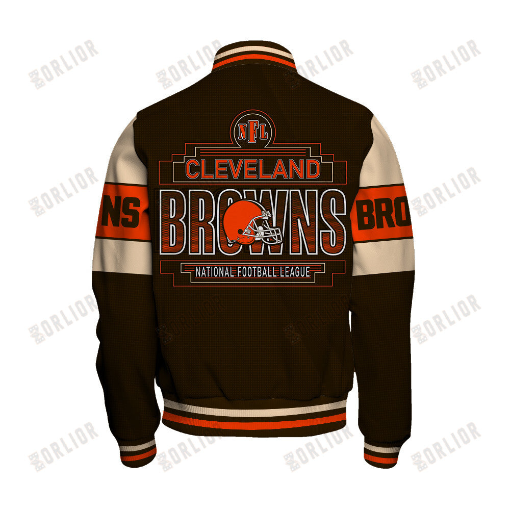 Cleveland Browns Personalized Unisex Varsity Jacket AZBTVJK000292