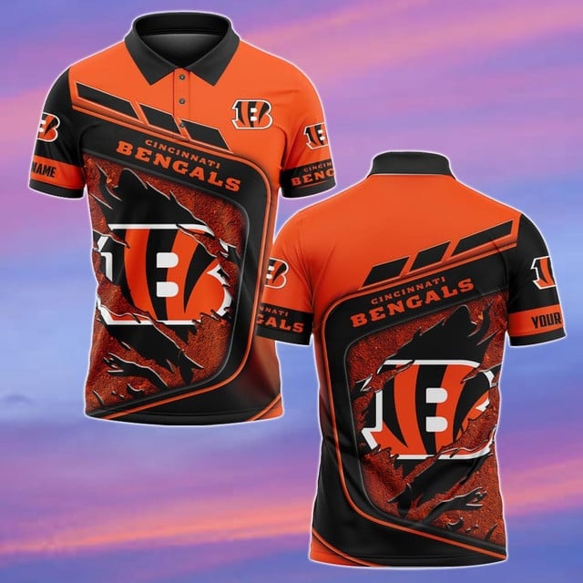 Cincinnati Bengals Personalized Men Polo Shirt AZBTPLS000078