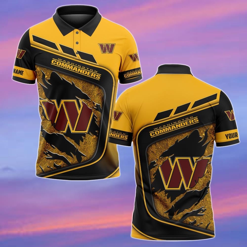 Washington Commanders Personalized Men Polo Shirt AZBTPLS000215