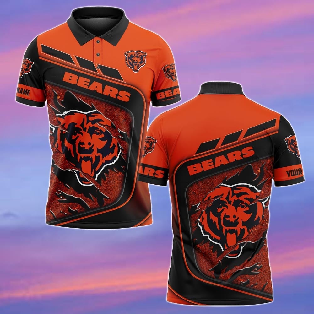 Chicago Bears Personalized Men Polo Shirt AZBTPLS000239