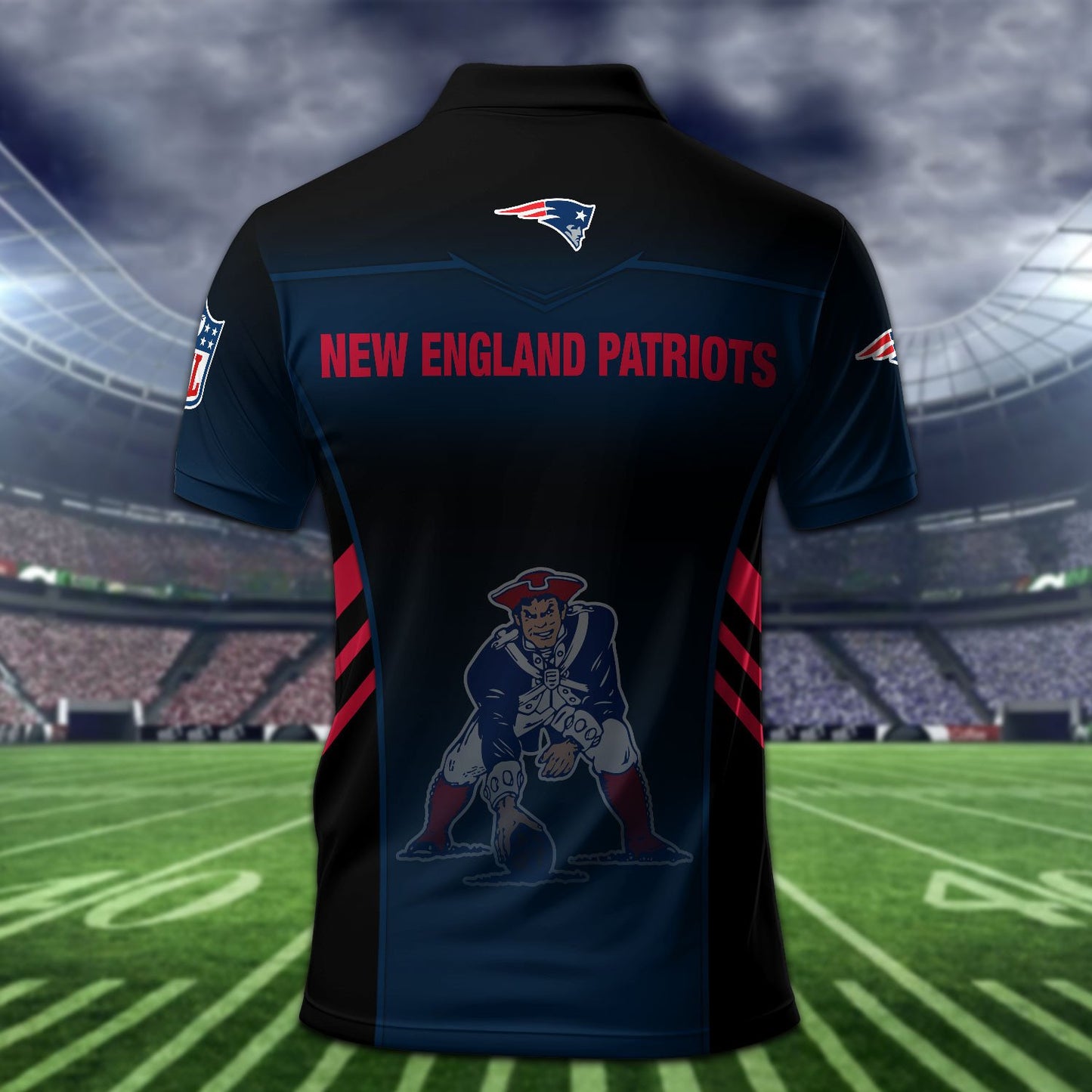 New England Patriots Personalized Men Polo Shirt AZBTPLS000276