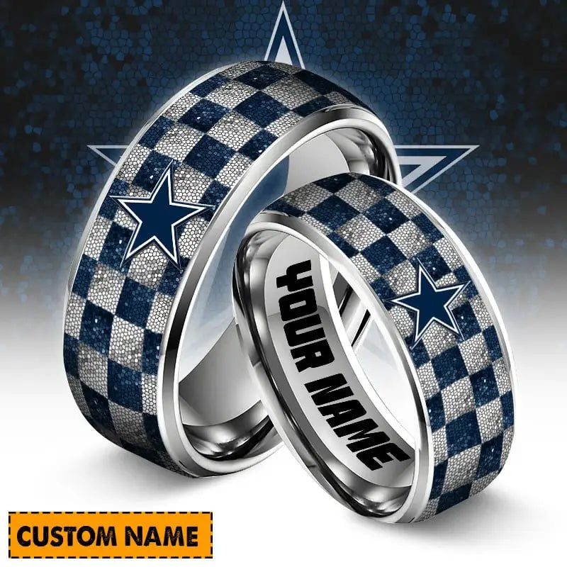 Dallas Cowboys Special Stainless Ring Custom Name AZBTSR000019