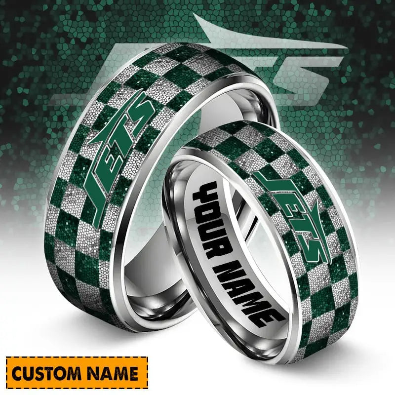 New York Jets Special Stainless Ring Custom Name AZBTSR000021