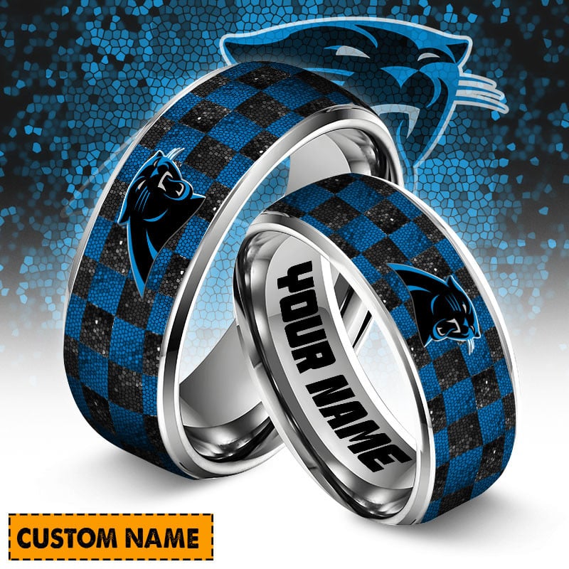 Carolina Panthers Special Stainless Ring Custom Name AZBTSR000022