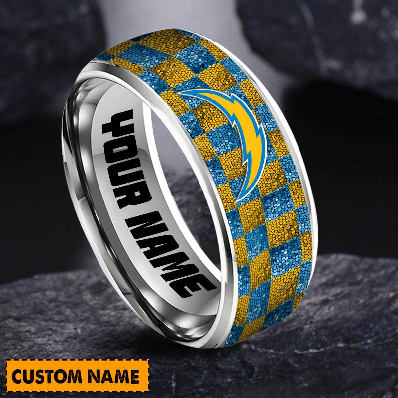 Los Angeles Chargers Special Stainless Ring Custom Name AZBTSR000012
