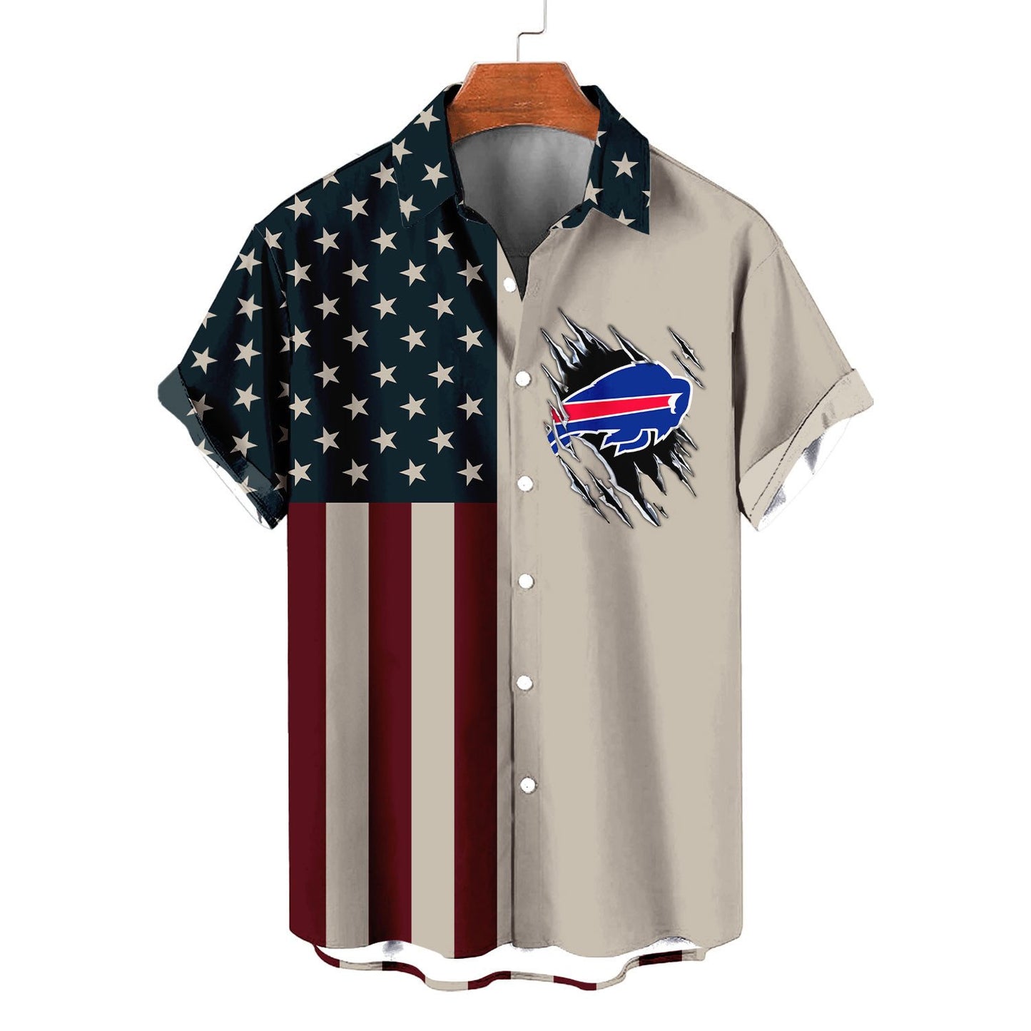 Buffalo Bills Classic American Flag Hawaiian Shirt AZBTHWS000034