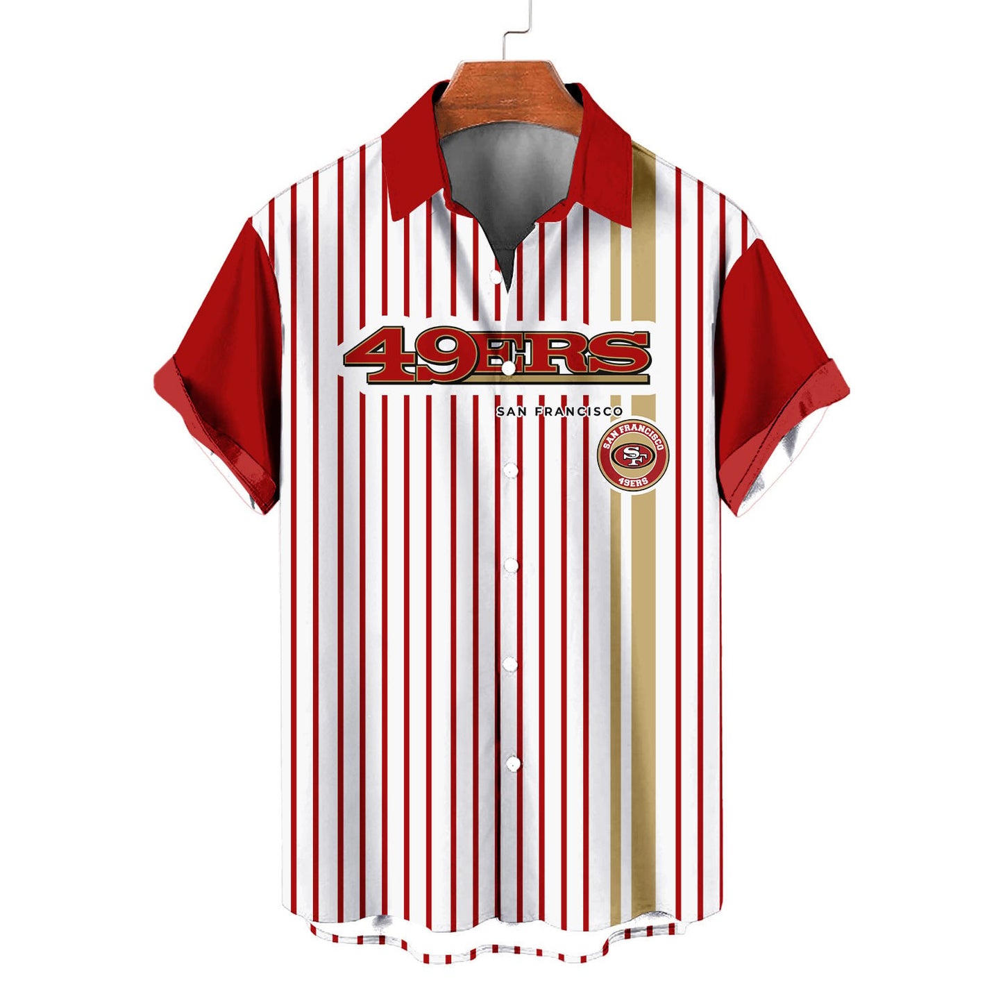 San Francisco 49ers Classic Retro Mascot Line Hawaiian Shirt AZBTHWS000068