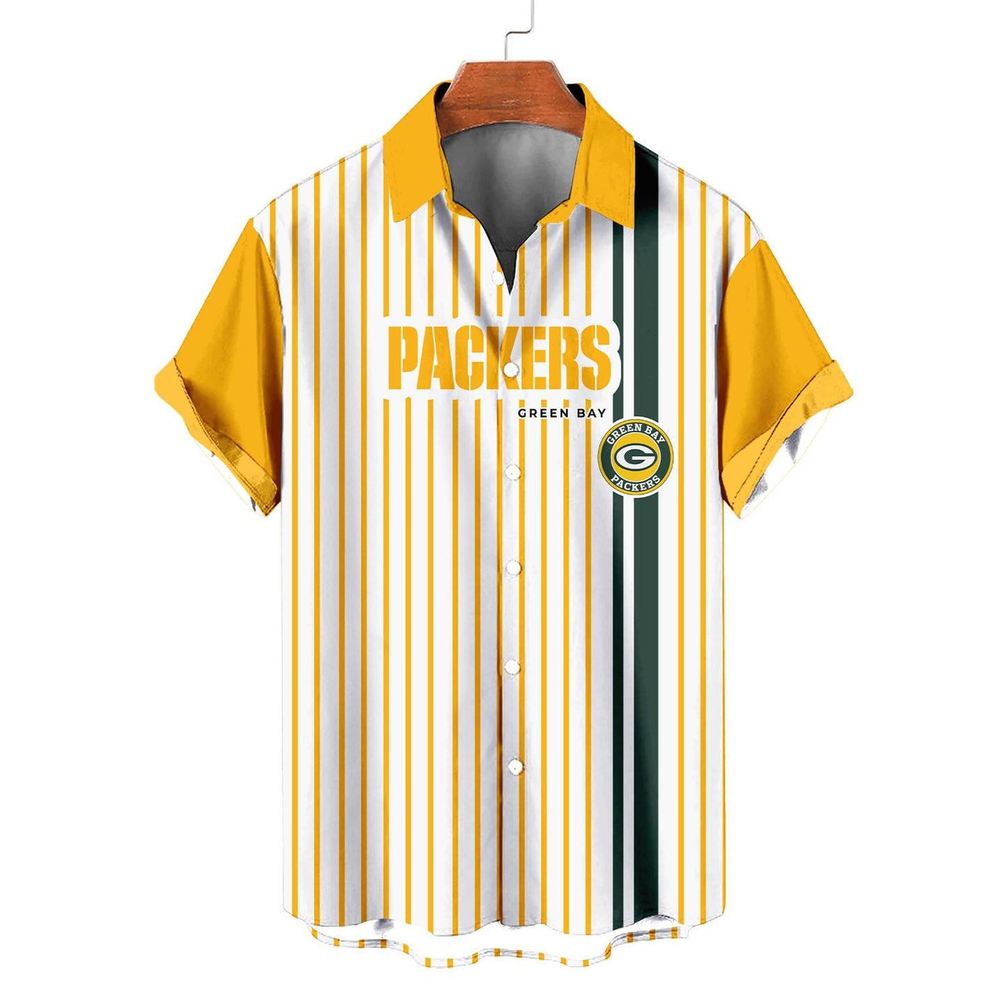 Green Bay Packers Classic Retro Mascot Line Hawaiian Shirt AZBTHWS000084