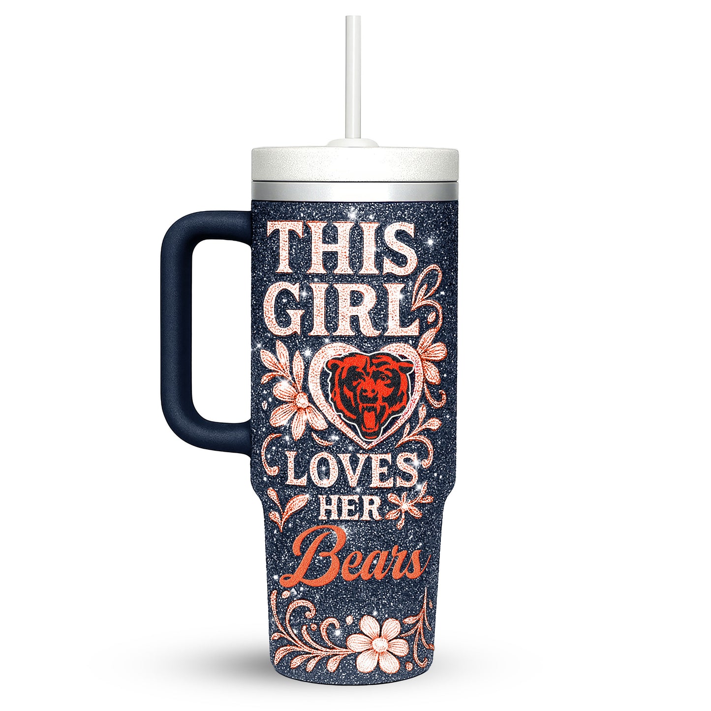 Chicago Bears Personalized This Girl Loves Her Team Premium 40oz Tumbler AZBT40OZ000198