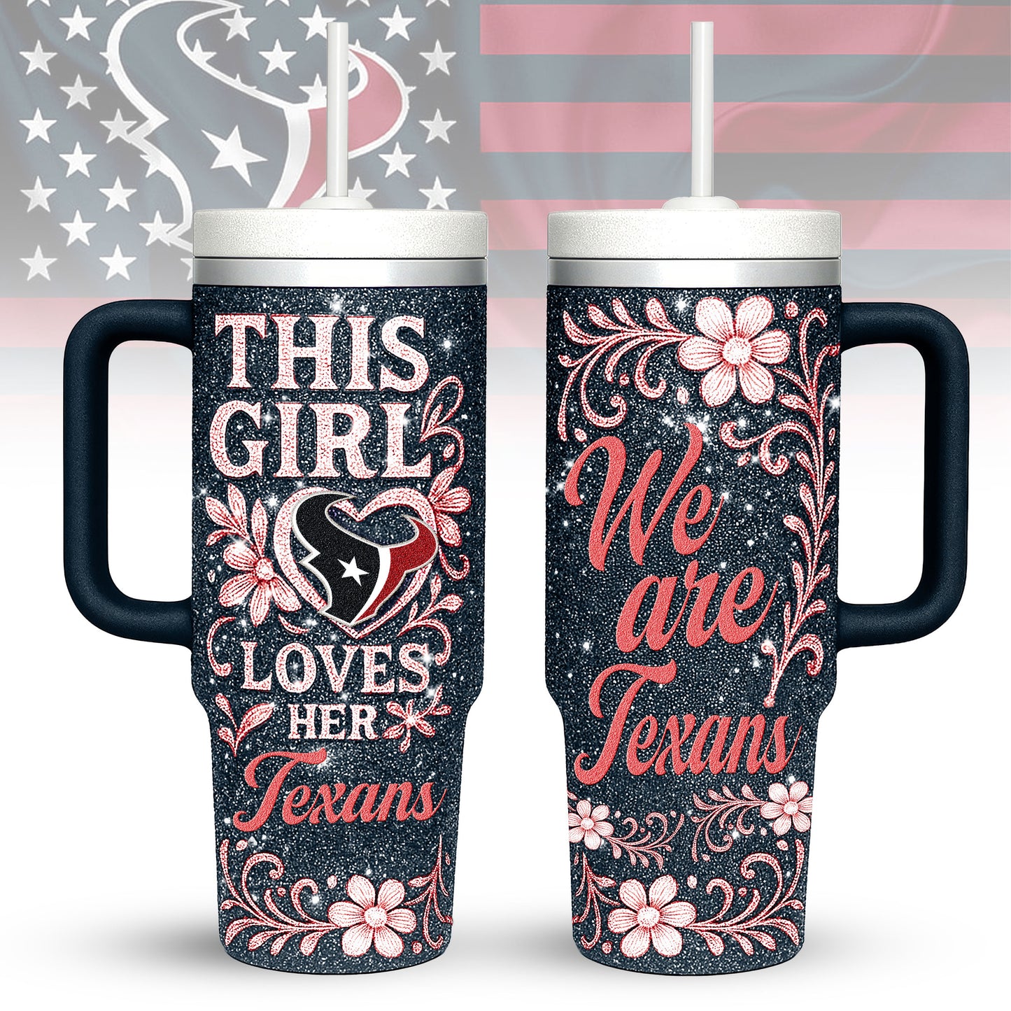Houston Texans Personalized This Girl Loves Her Team Premium 40oz Tumbler AZBT40OZ000205