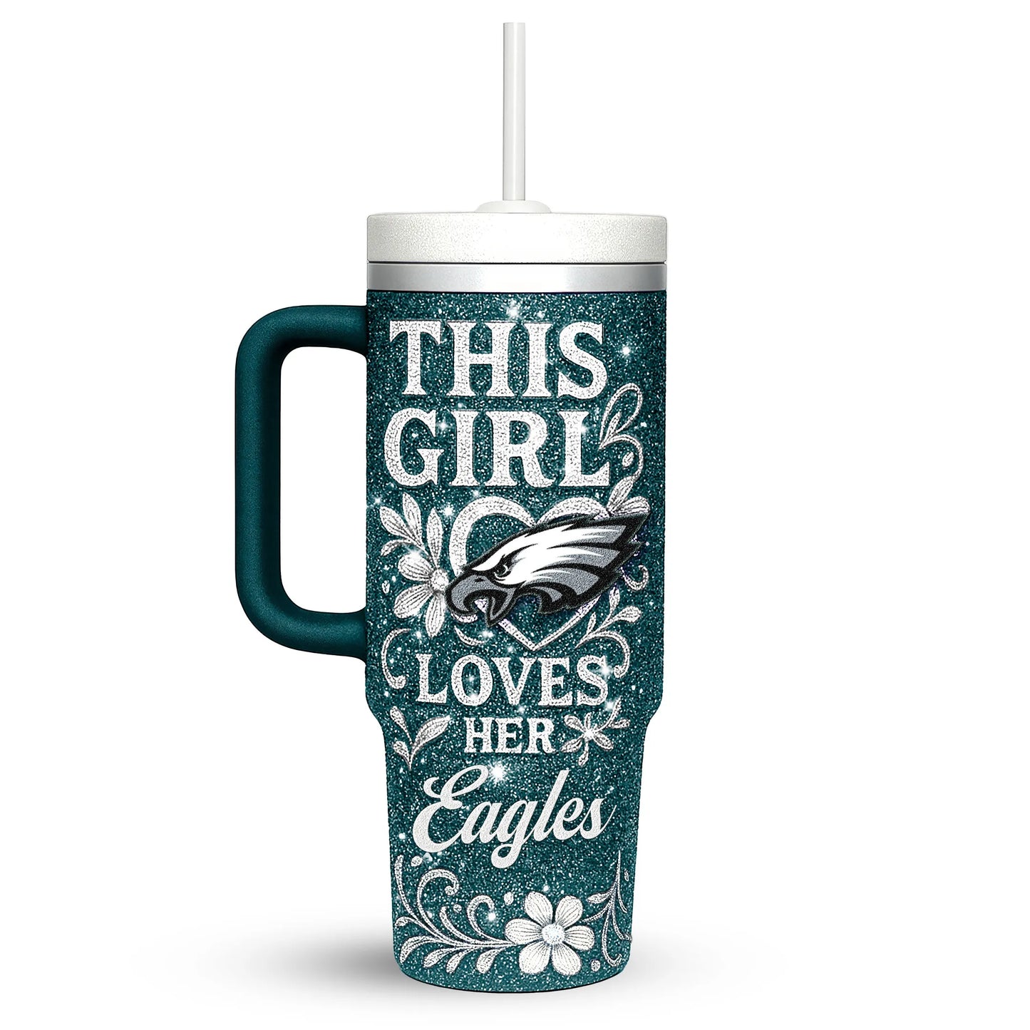Philadelphia Eagles Personalized This Girl Loves Her Team Premium 40oz Tumbler AZBT40OZ000218
