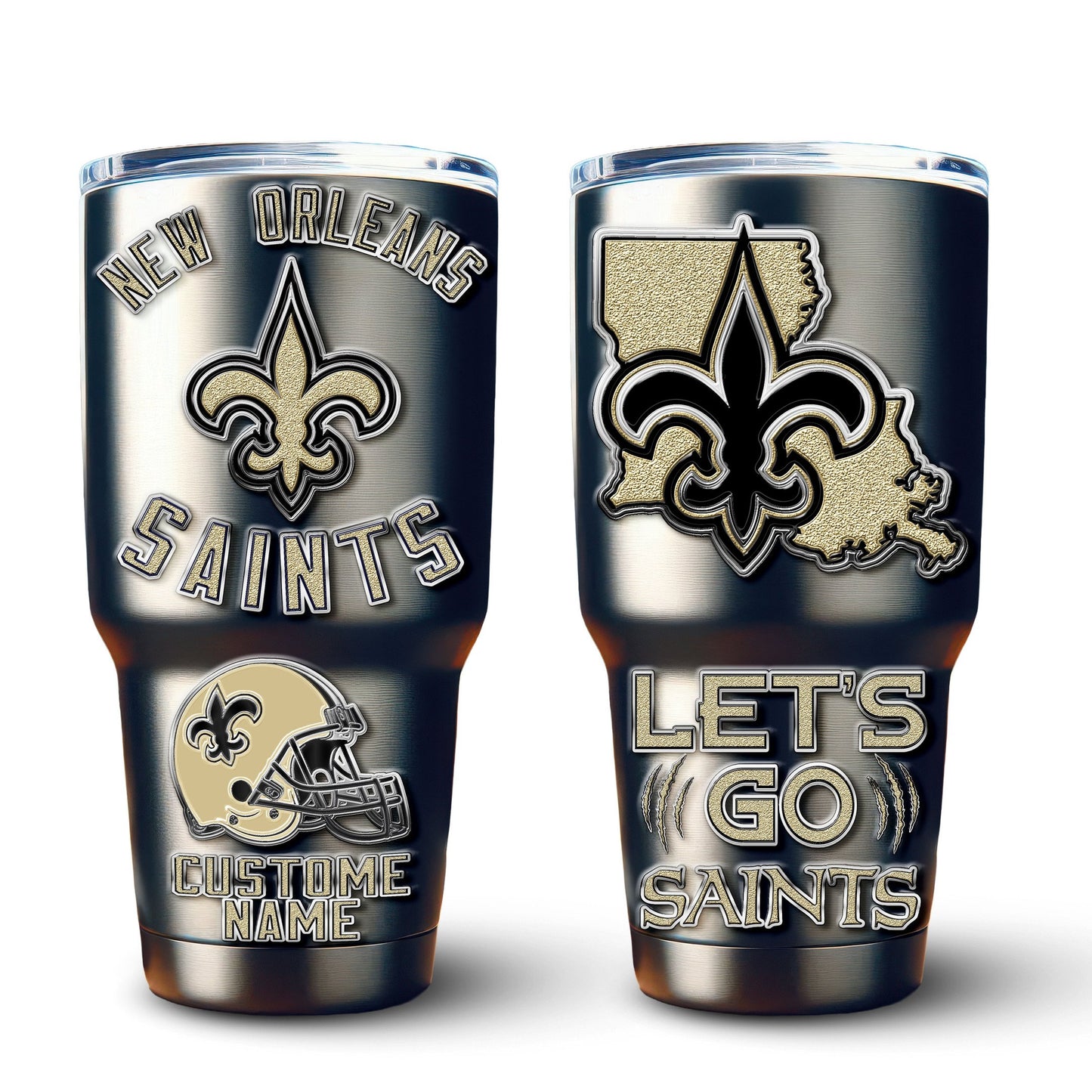 New Orleans Saints Premium Tumbler 30oz TD Gifts For Fans AZBTTB30OZ000048