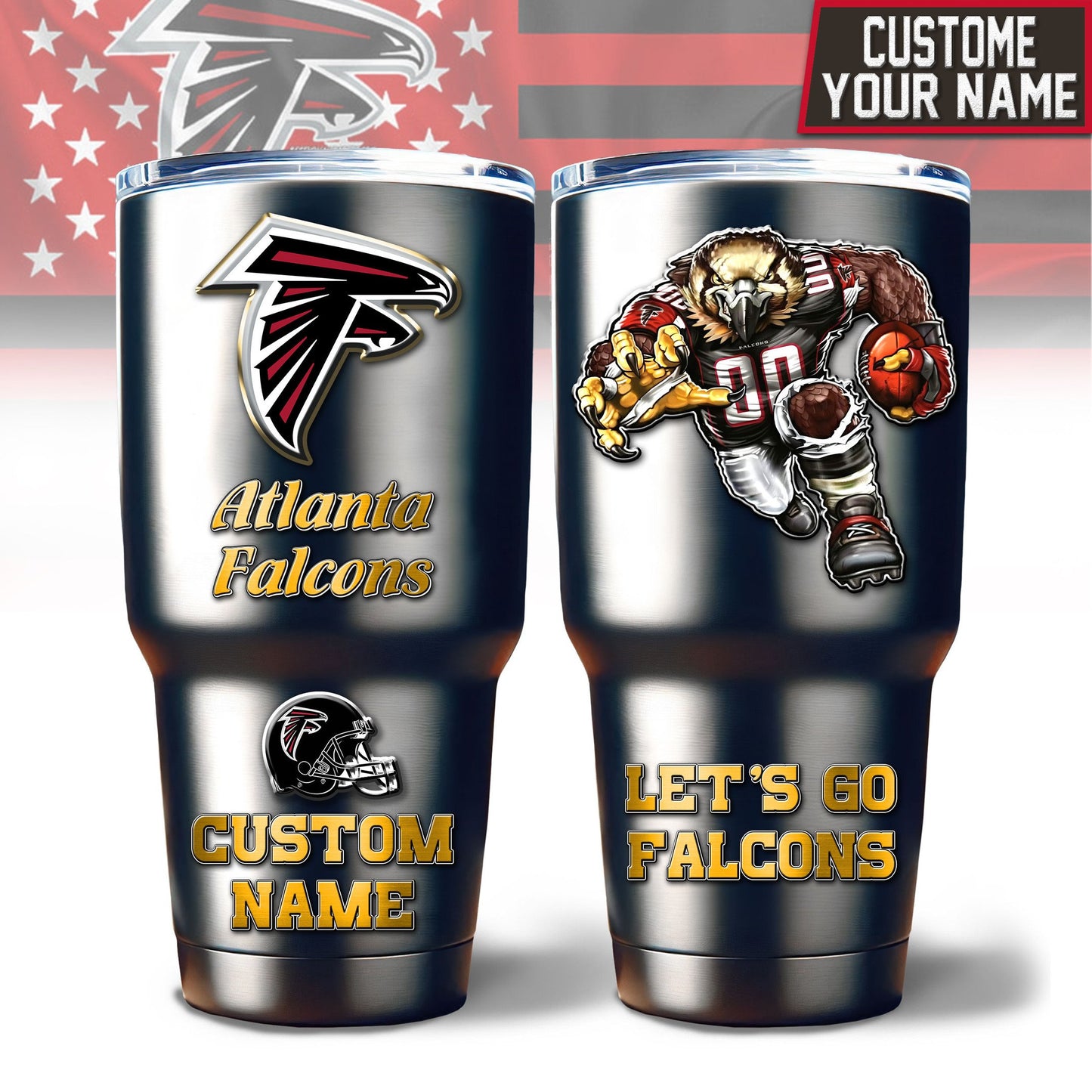 Atlanta Falcons Premium Tumbler 30oz TD Gifts For Fans AZBTTB30OZ000065