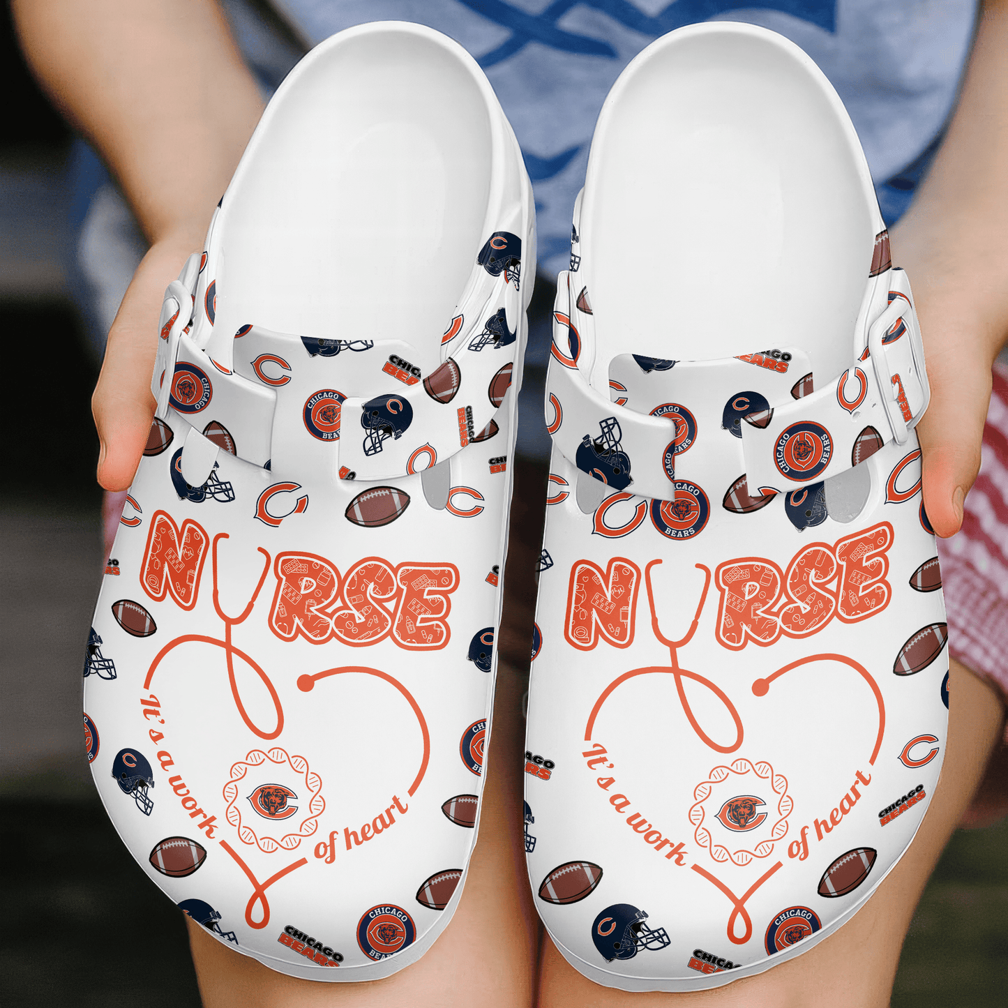 Chicago Bears Premium Nurse Appreciation Day Clog NY AZBTPCL000006