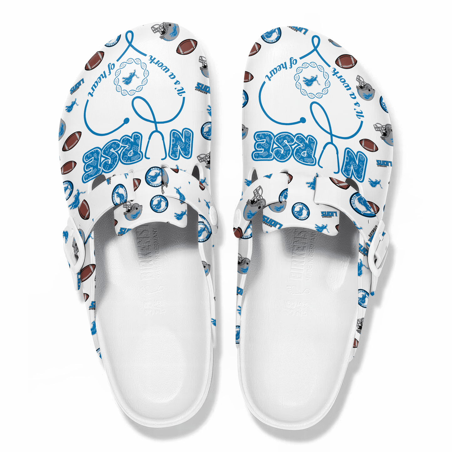 Detroit Lions Premium Nurse Appreciation Day Clog NY AZBTPCL000008