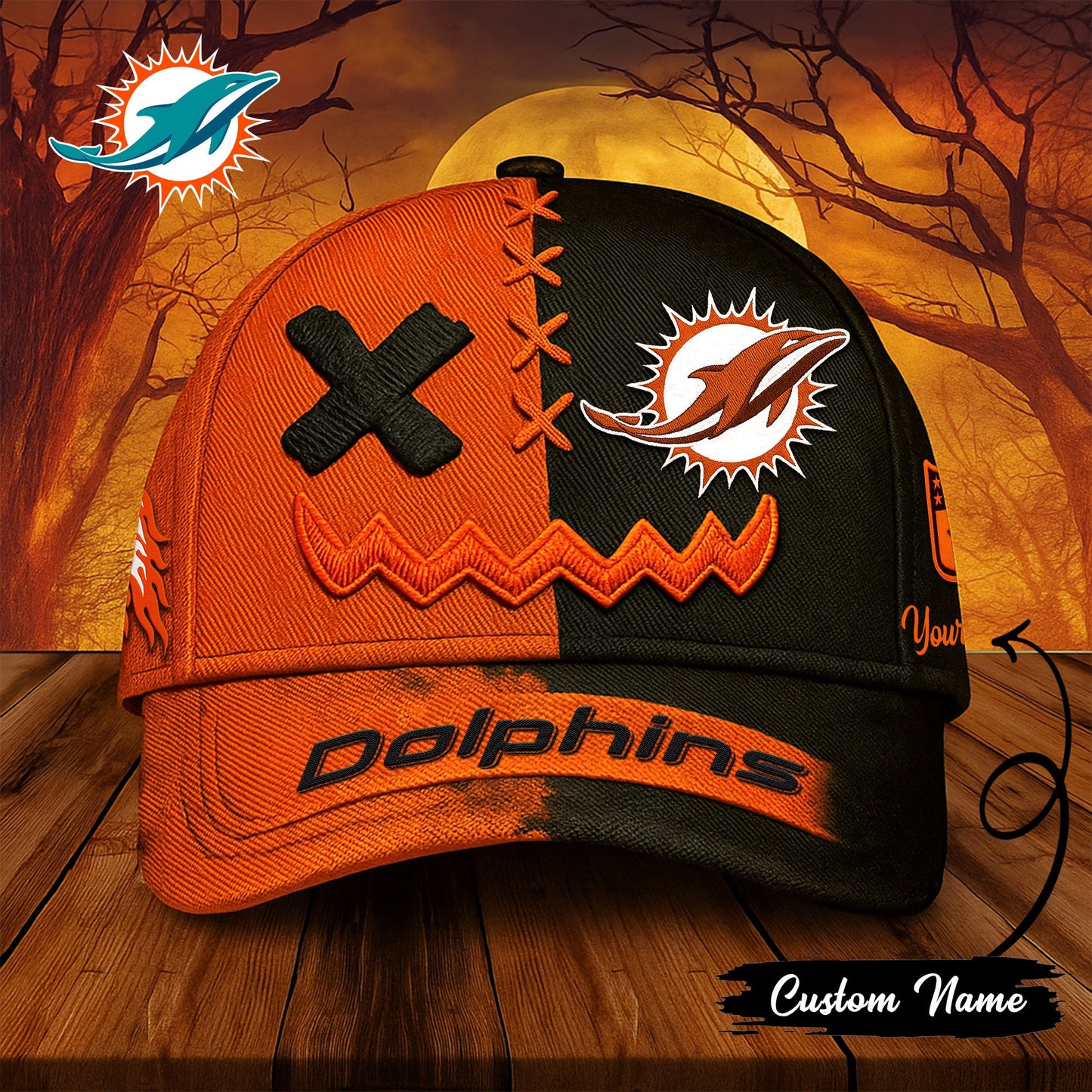 Miami Dolphins Premium Halloween Classic Cap NA55