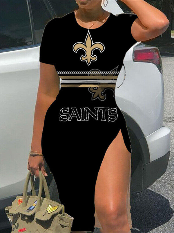 New Orleans Saints Slit Bodycon Dress AZBTSBD000104