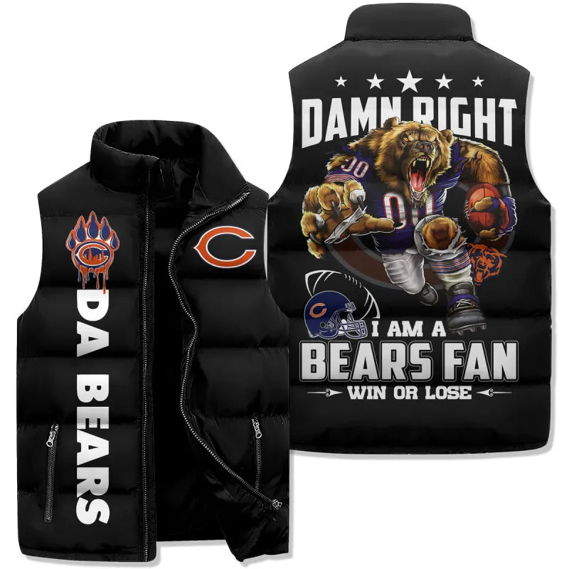 Chicago Bears Premium Sleeveless Puffer Jacket New Collection AZBTSPFJ000012