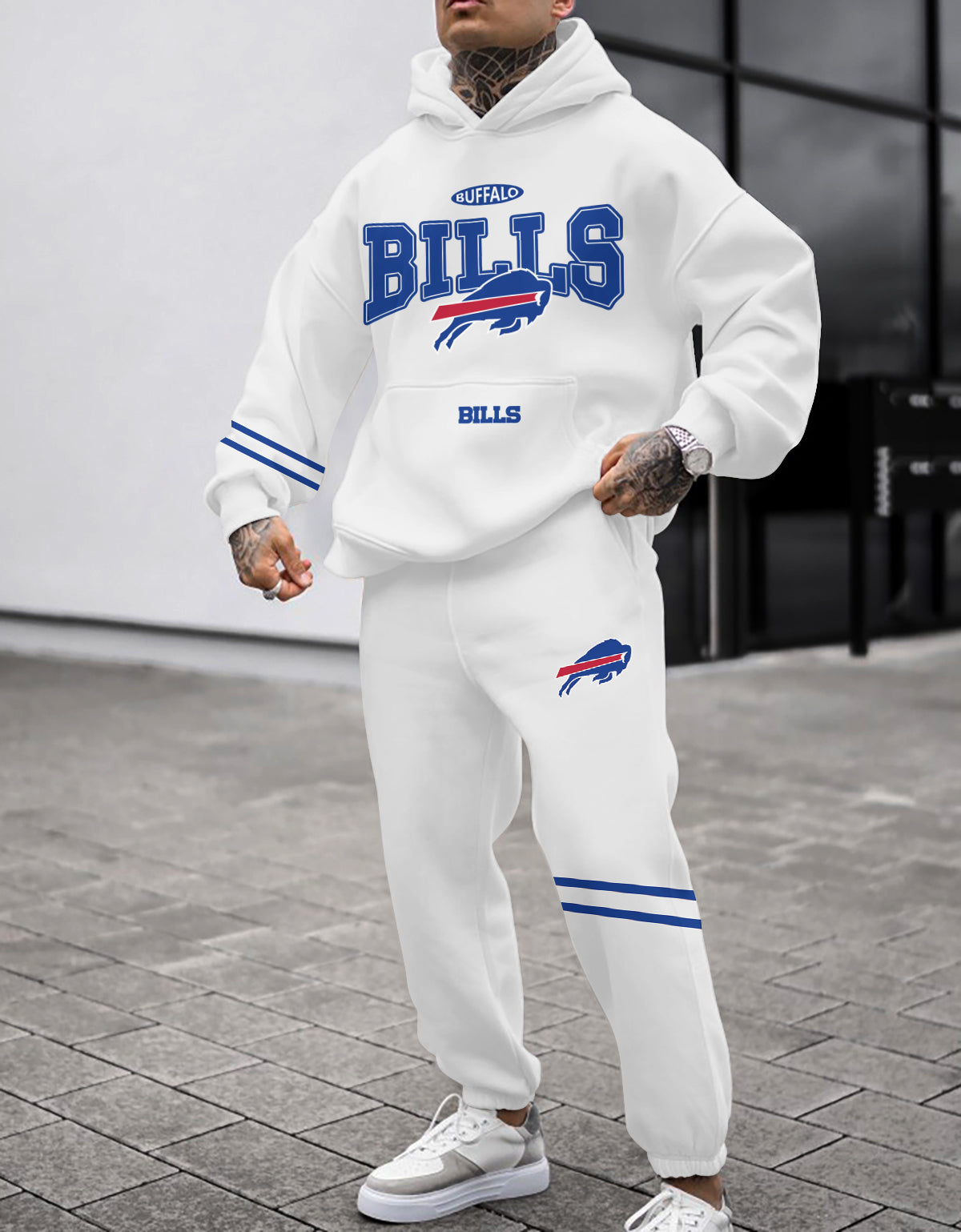 Buffalo Bills Combo Pullover Hoodie And Sweatpants AZBTPHSP000060