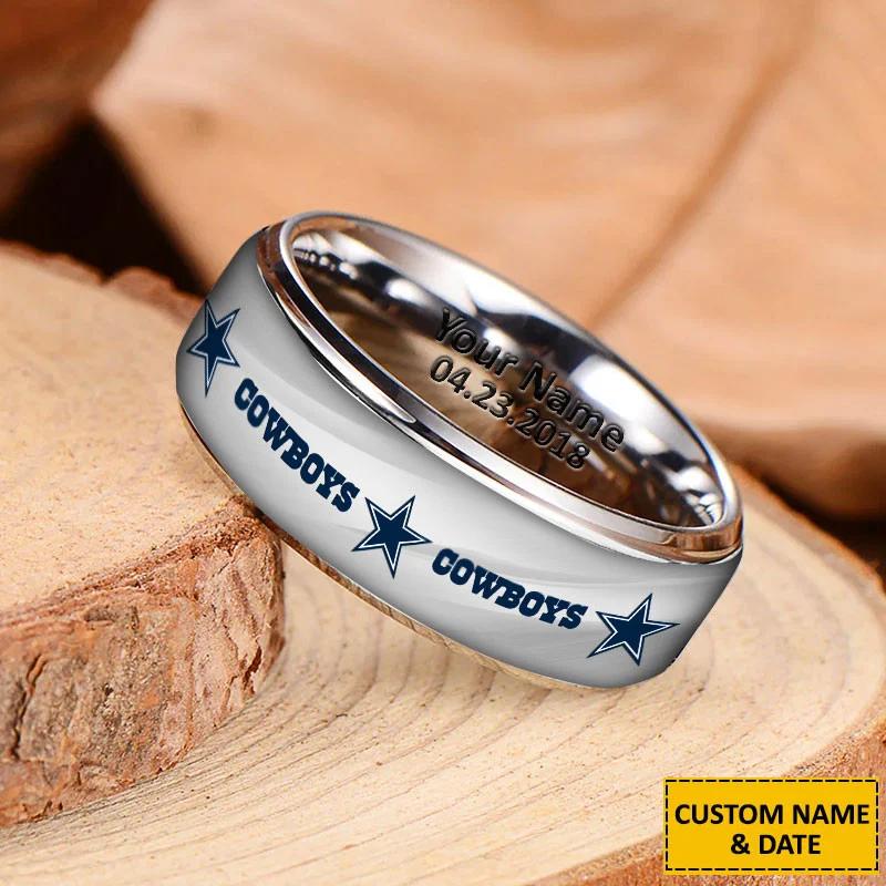 Dallas Cowboys Special Stainless Ring Custom Name AZBTSR000042