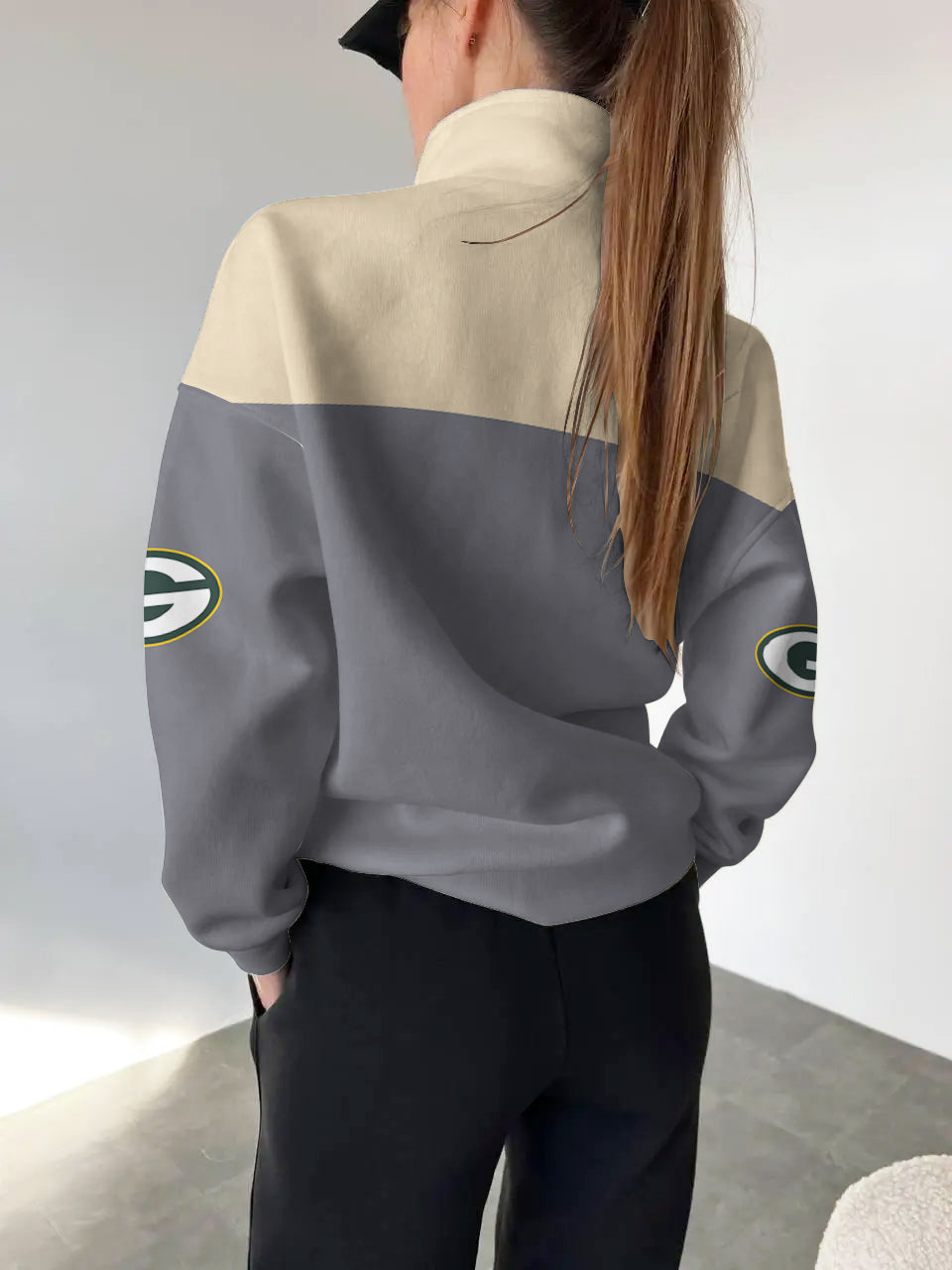 Green Bay Packers Casual Colorful Stand Collar Sweatshirt AZBTSCSW000422
