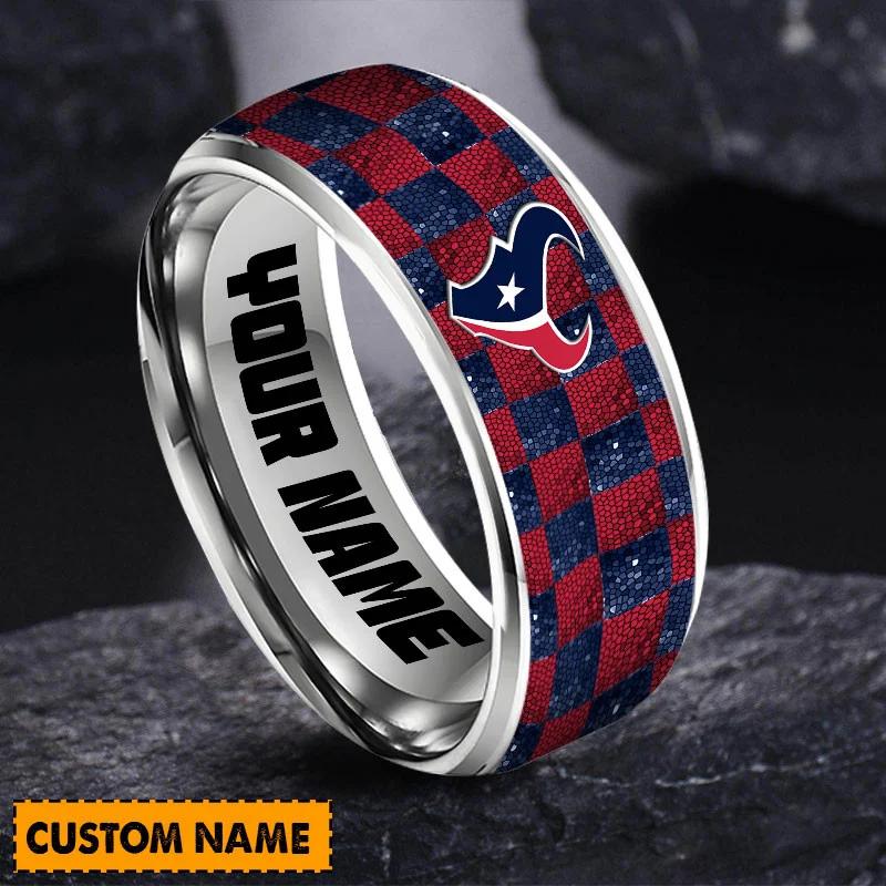 Houston Texans Special Stainless Ring Custom Name AZBTSR000023