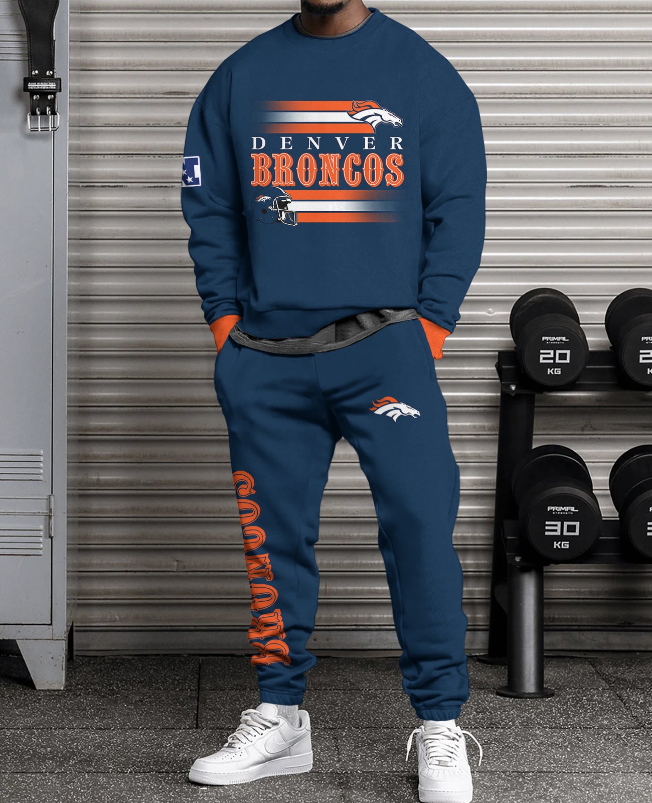 Denver Broncos Combo 3D Sweatsuit and Sweatpants Unisex CBSP182