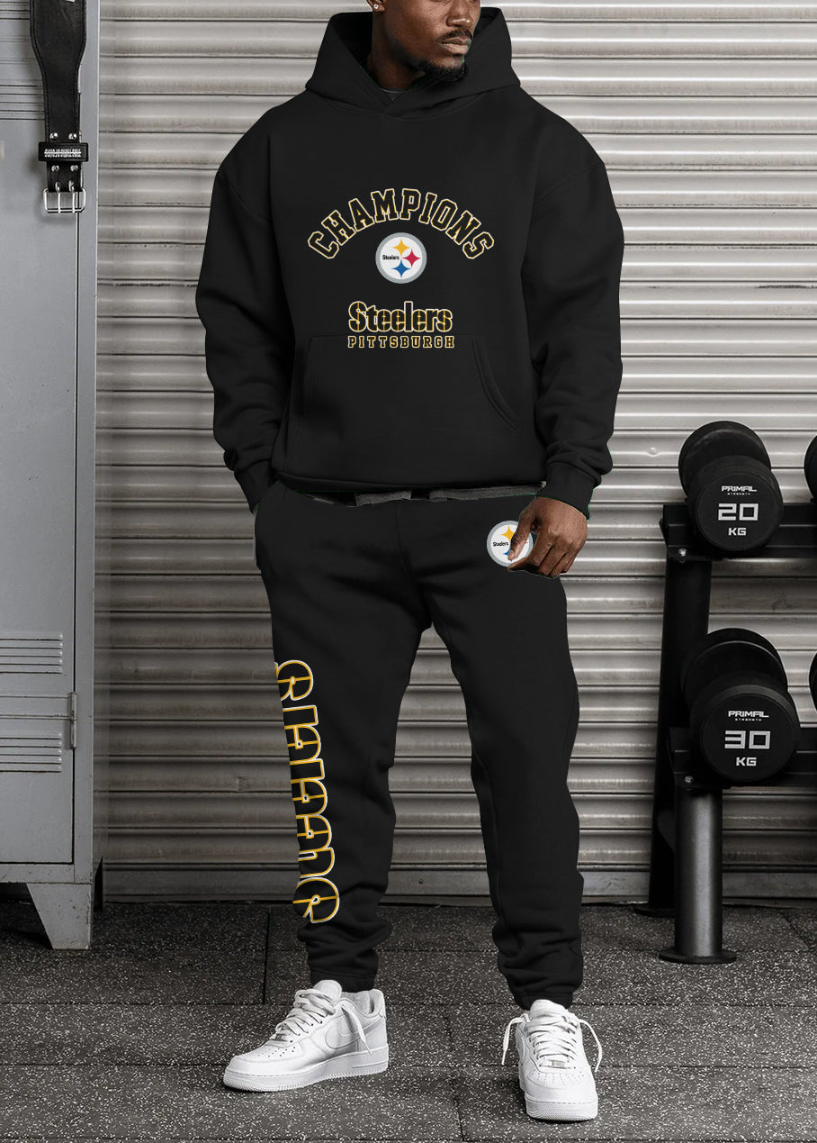Pittsburgh Steelers Combo Pullover Hoodie And Sweatpants AZBTPHSP000030