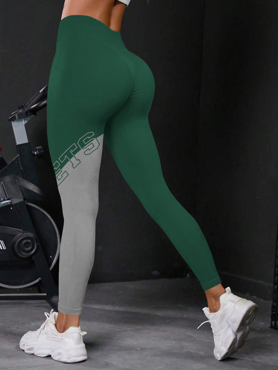 New York Jets High Waist Push Up Printed Leggings (4)