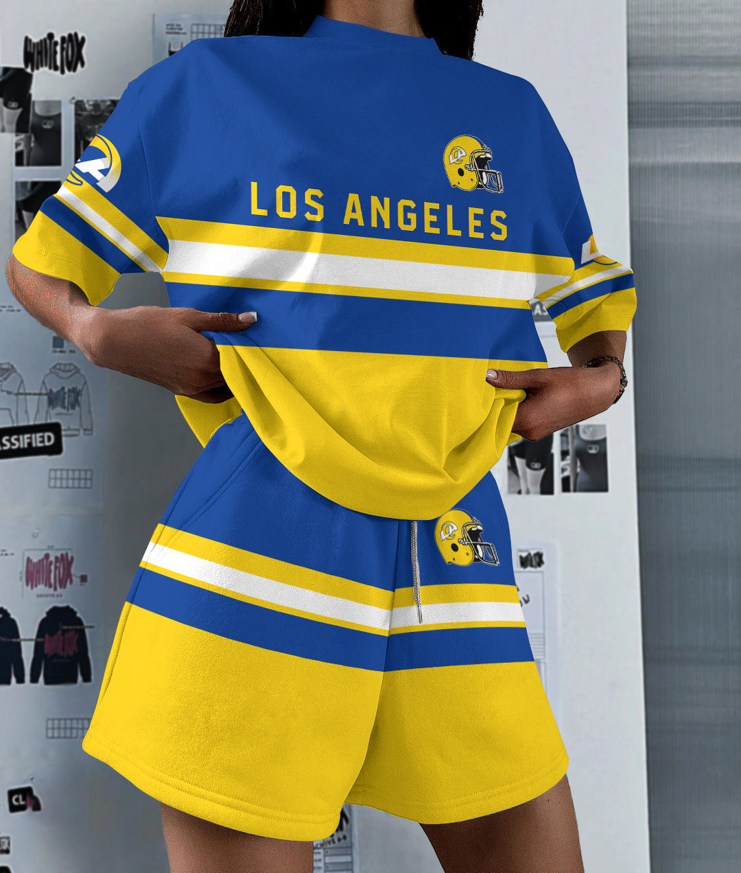 Los Angeles Rams Limited Edition Top And Shorts Two-Piece Suits (2)