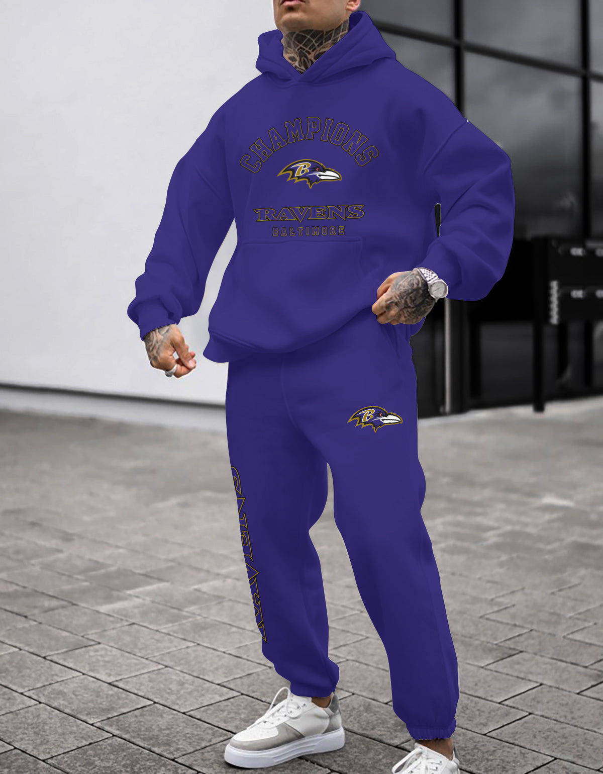 Baltimore Ravens Combo Pullover Hoodie And Sweatpants AZBTPHSP000130