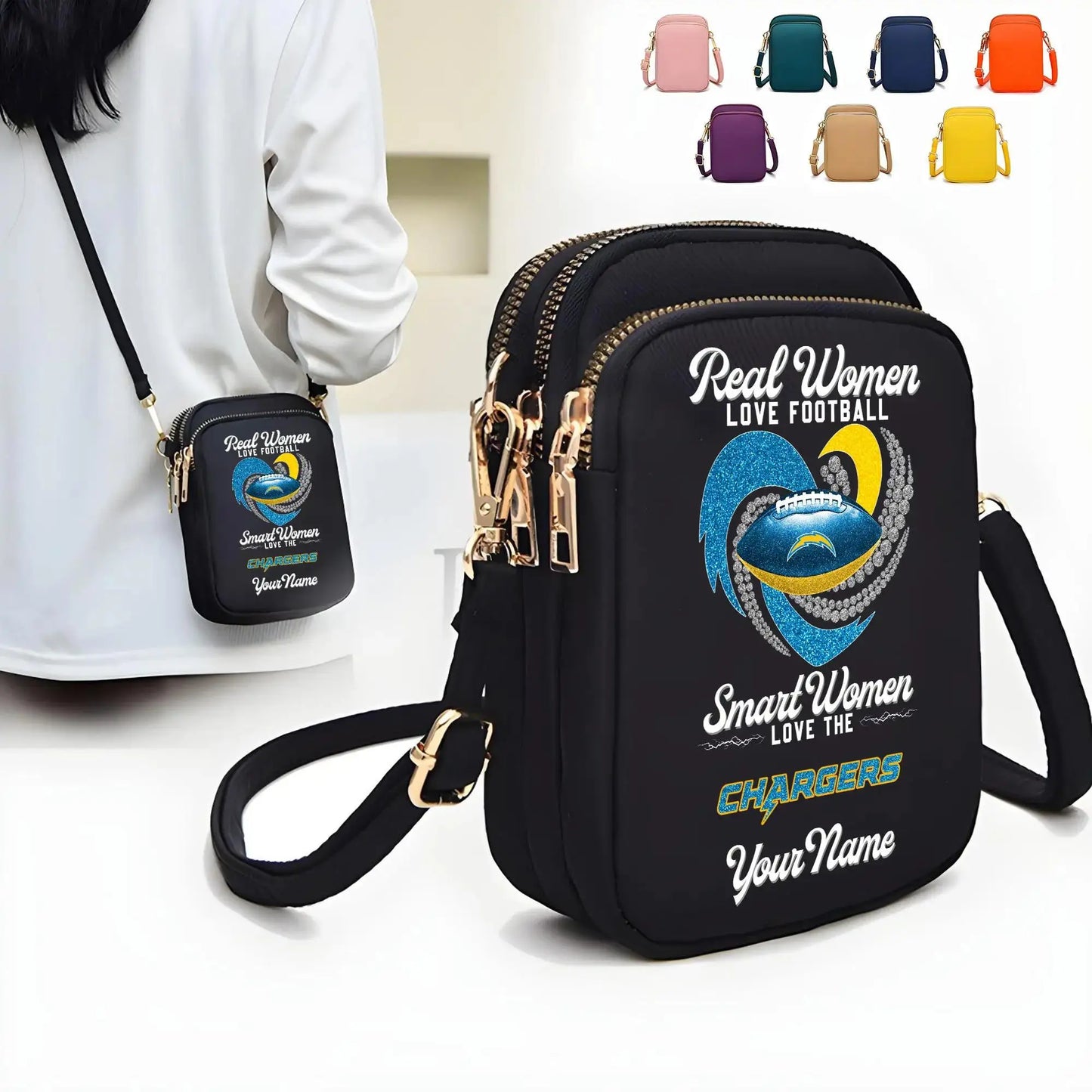 Los Angeles Chargers Mini Crossbody Bag for Women New Trending 2025 AZBT2DMCB000059