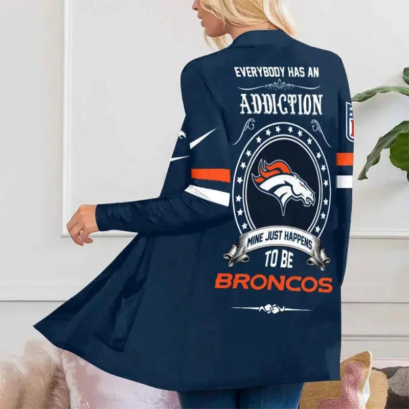 Denver Broncos Women Patch Pocket Cardigan BT058