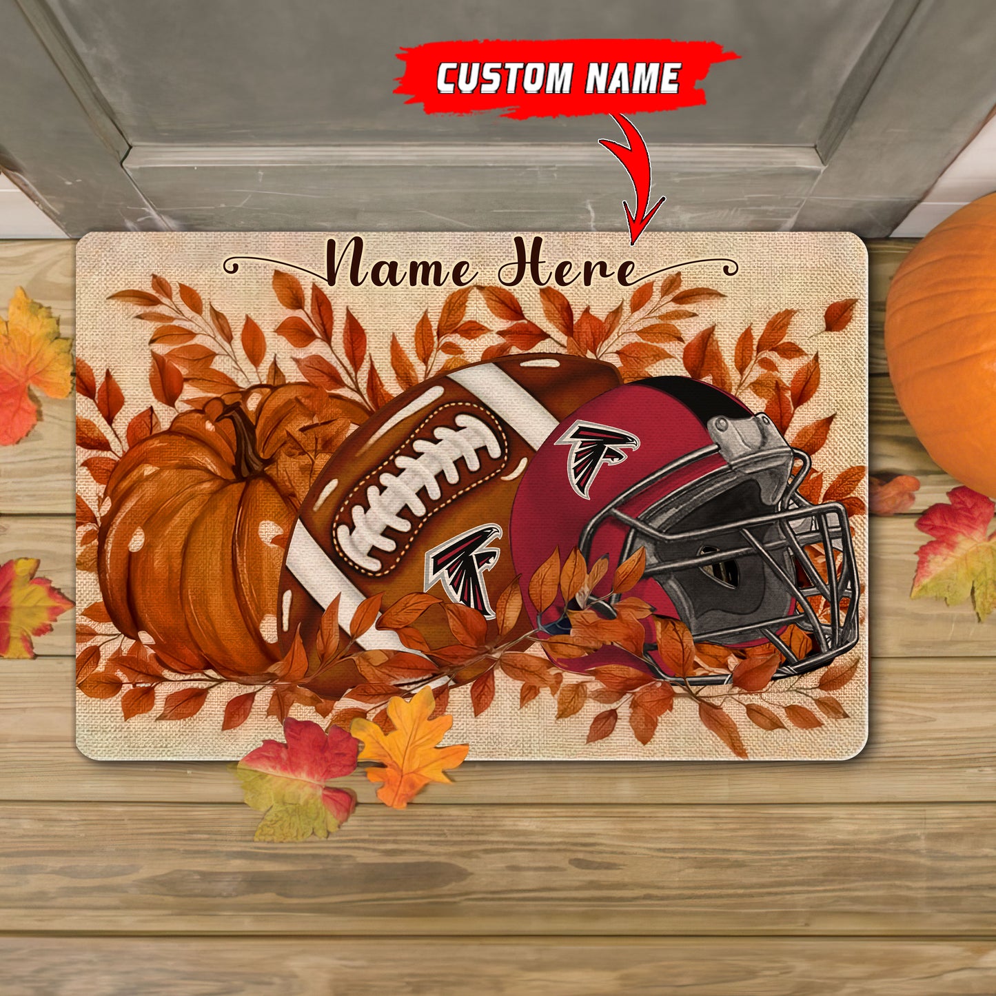 Atlanta Falcons Fall Doormat New Collection AZBTDM000043