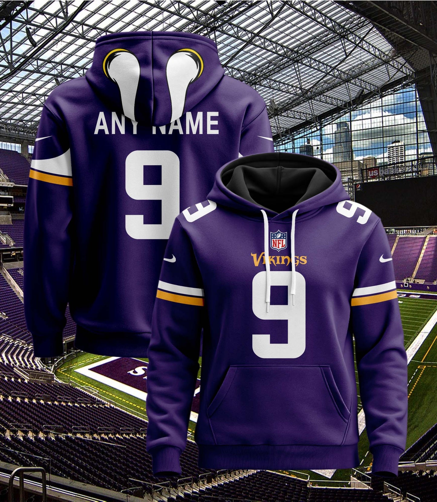 Minnesota Vikings New Personalized Football Hoodie Style Jersey AZBTJSHD000081