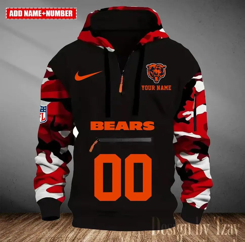 Chicago Bears Camouflage Hooded Sweatshirt HA05