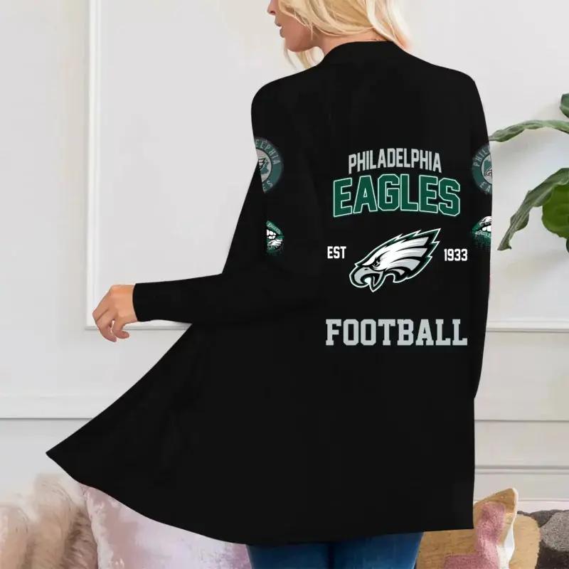 Philadelphia Eagles Women Patch Pocket Cardigan BT150