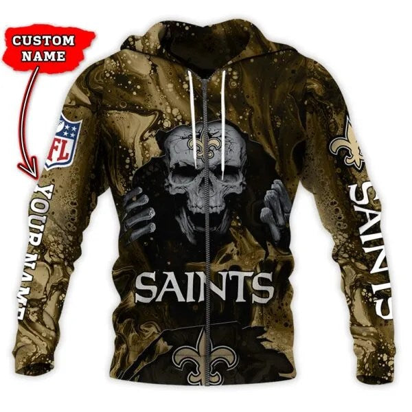 New Orleans Saints Personalized Hoodie and Joggers AZCHD997