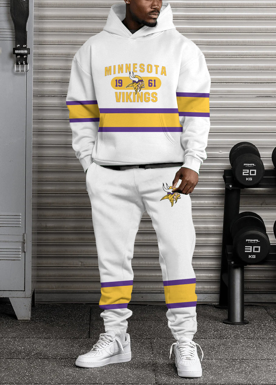 Minnesota Vikings Combo Pullover Hoodie And Sweatpants AZBTPHSP000003