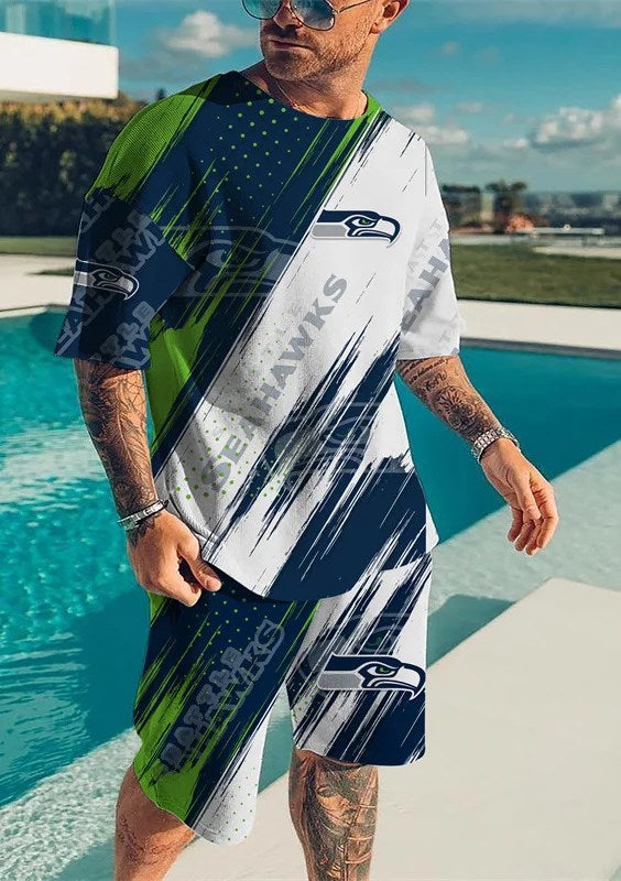 Seattle Seahawks T-shirt and Shorts AZTS601
