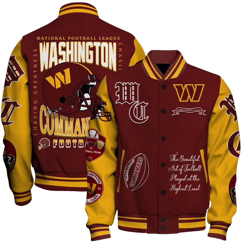 Washington Commanders National Football Conference Unisex Varsity Jacket AZDDVJK000034