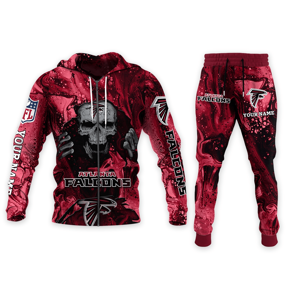 Atlanta Falcons Personalized Hoodie and Joggers AZCHD976