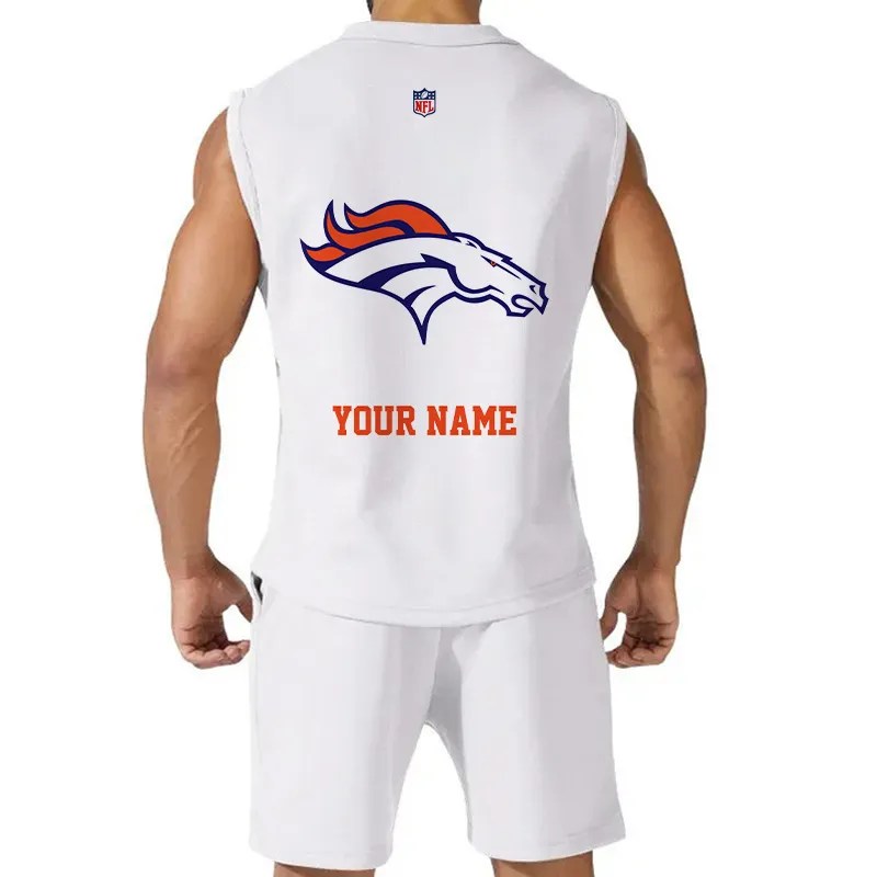 Denver Broncos Combo Men Jersey Tank Top and Shorts AZICOTATTMS00006