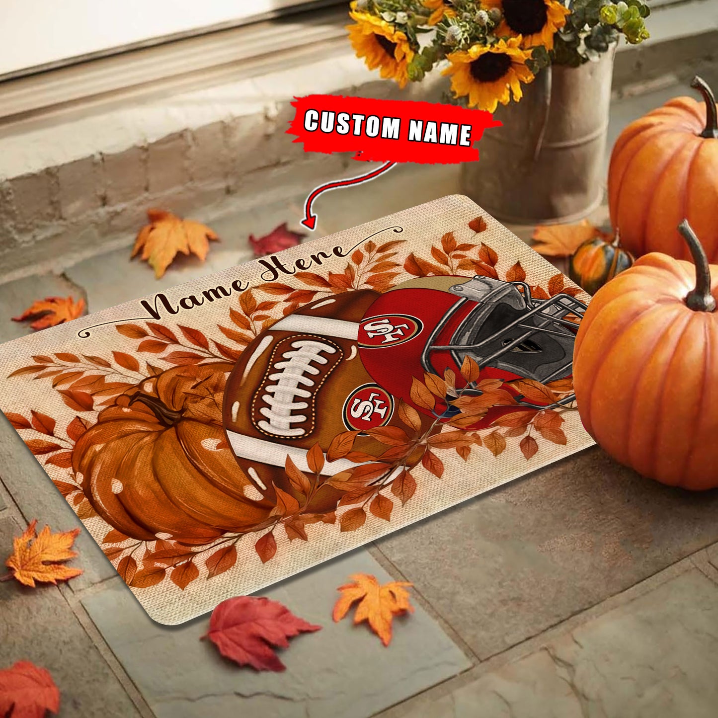 San Francisco 49ers Fall Doormat New Collection AZBTDM000069