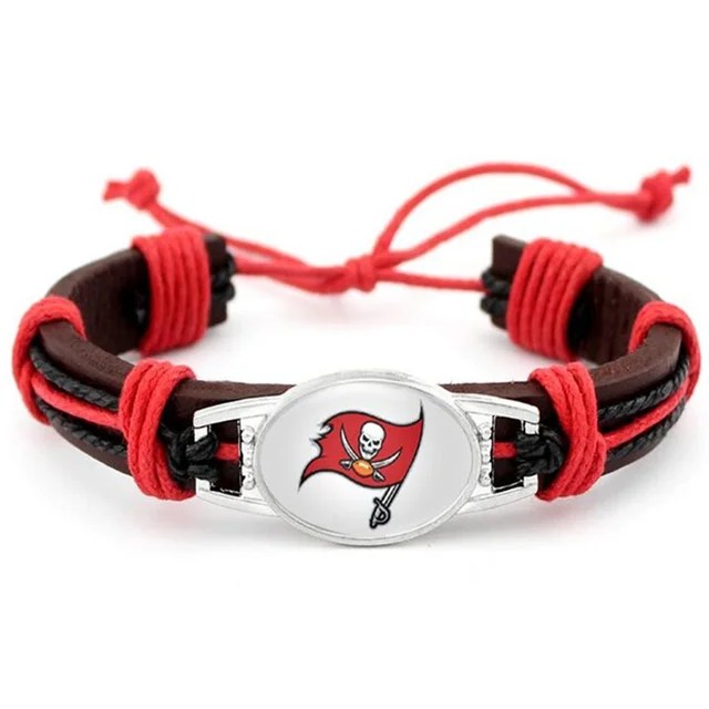 Tampa Bay Buccaneers Leather Bracelets