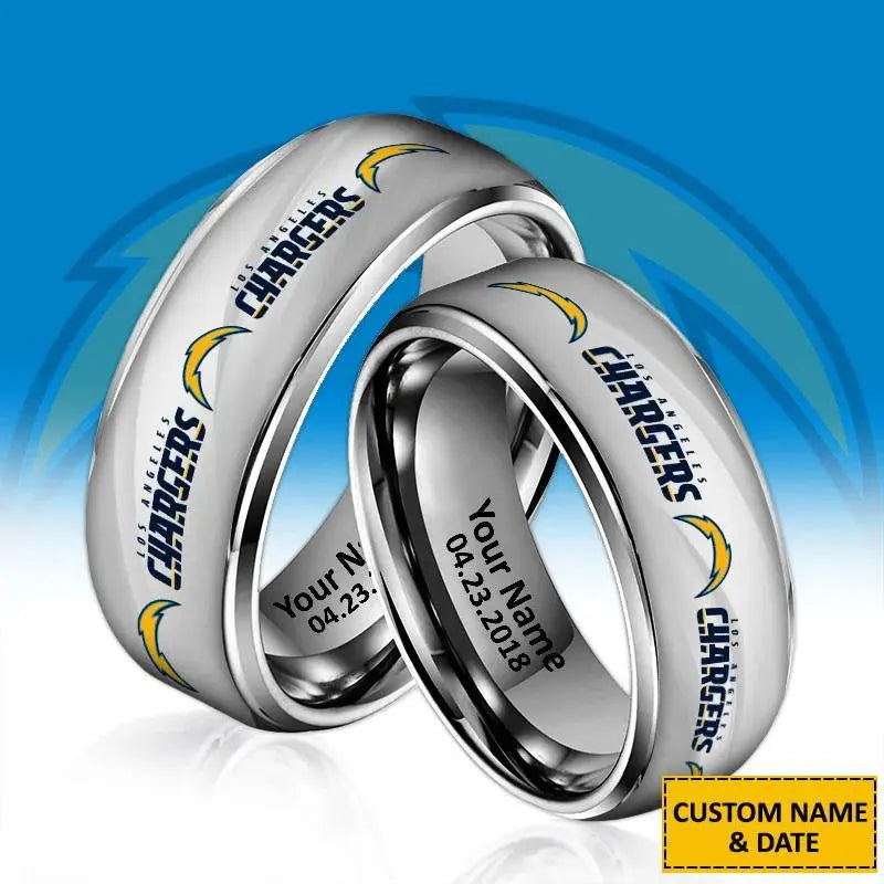 Los Angeles Chargers Special Stainless Ring Custom Name AZBTSR000038