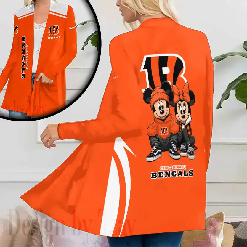 Cincinnati Bengals Women Patch Pocket Cardigan BT042